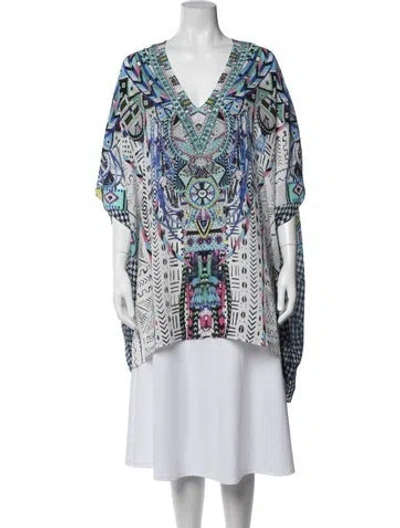 Pre-owned Camilla Graphic Print Cover-up In Multicolor