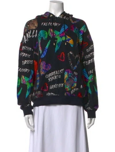 Pre-owned Camilla Graphic Print Crew Neck Sweater In Black