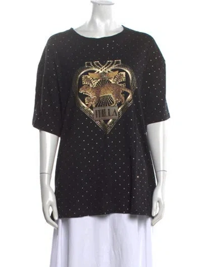 Pre-owned Camilla Graphic Print Crew Neck T-shirt In Black