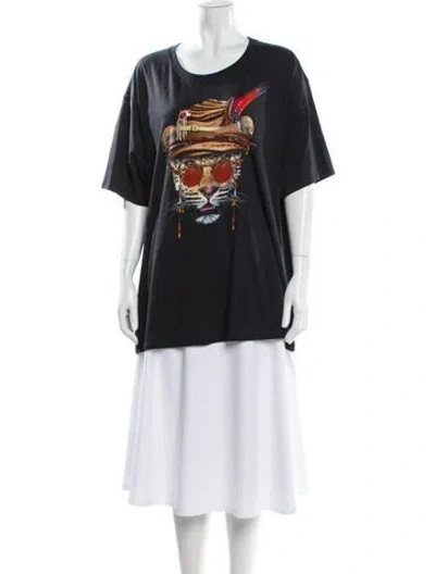 Pre-owned Camilla Graphic Print Crew Neck T-shirt In Gray