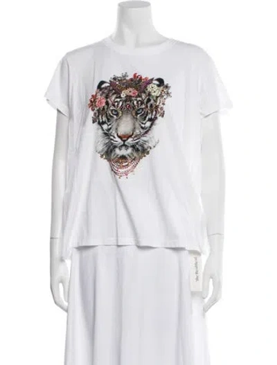 Pre-owned Camilla Graphic Print Crew Neck T-shirt In White