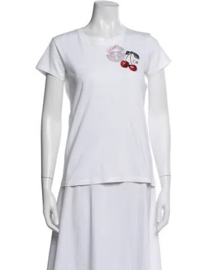 Pre-owned Camilla Graphic Print Crew Neck T-shirt In White