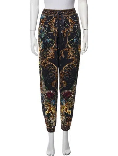 Pre-owned Camilla Graphic Print Crystal Embellishments Sweatpants In Blue