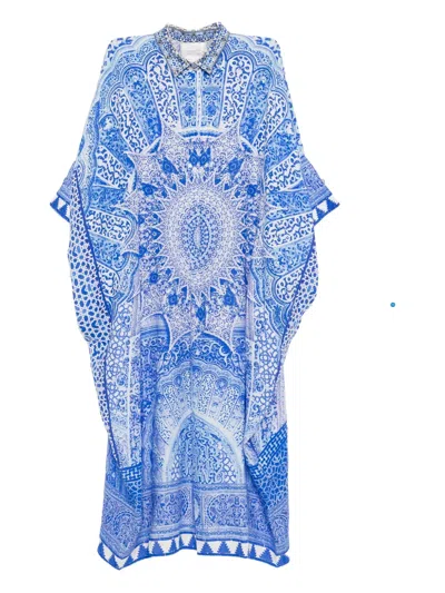 Camilla Graphic-print Dress In Blue