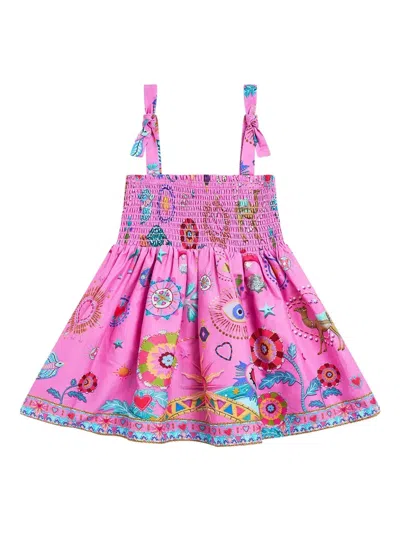 Camilla Babies' Graphic-print Mini Dress In Pink
