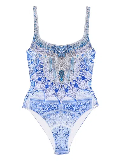 Camilla Graphic-print Swimsuit In Blue