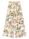 Camilla Graphic-print Trousers In Neutral