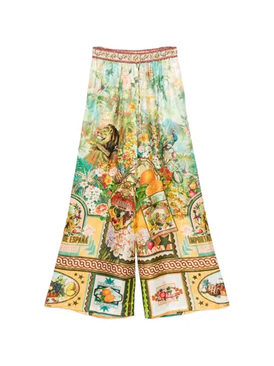 Camilla Graphic-print Palazzo Pants In Multi
