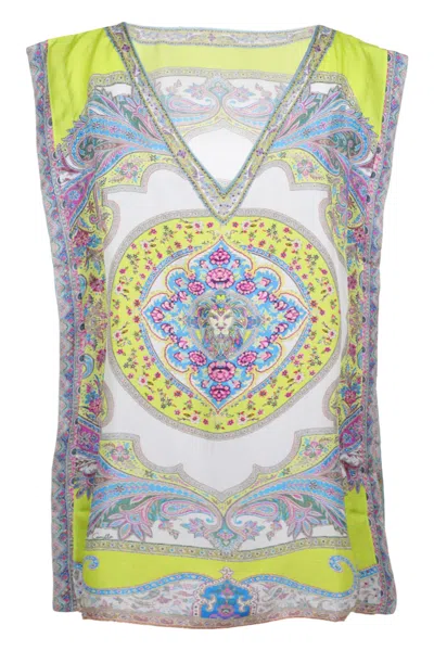 Camilla Gusset Tunic Short Kaftan Magic Carpet Ride In Neutral