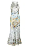 Camilla Halter Chain Slip Dress My Lucky Stars In Blue