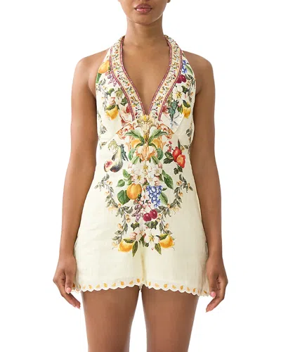 Camilla Halter Romper In Neutral