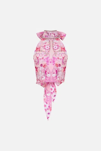 Camilla Halter Tie Back Top Botanical Novella