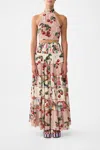 Camilla Halter Tie Back Top Notes From The Road In Multi