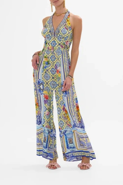 Camilla Halterneck Jumpsuit With Tie Neck Wall To Wall Wonders