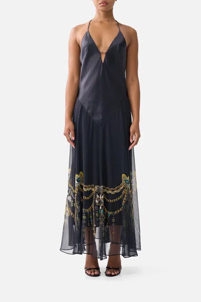 Camilla Hardware Detail Slip Dress Amulets And Alchemy In Black