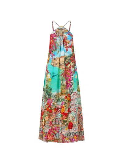 Camilla Hardware-detail Printed Maxi Dress In Multi