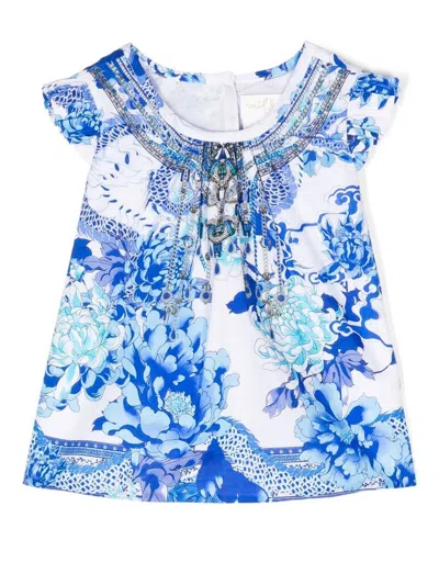Camilla Babies' Heart Of A Dragon Dress Set In Blue