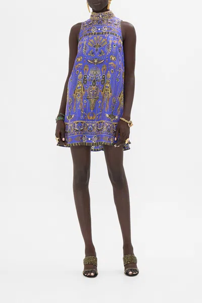 Camilla High Collar Shift Dress My Fair Pharaoh In Purple