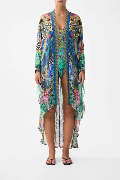 Camilla High Low Draped Layer Animal Alchemy In Multi