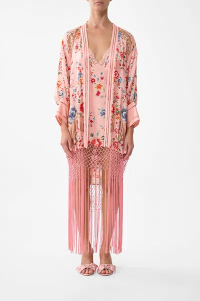 Camilla High Low Hem Layer With Cuff Majestic Milla In Pink
