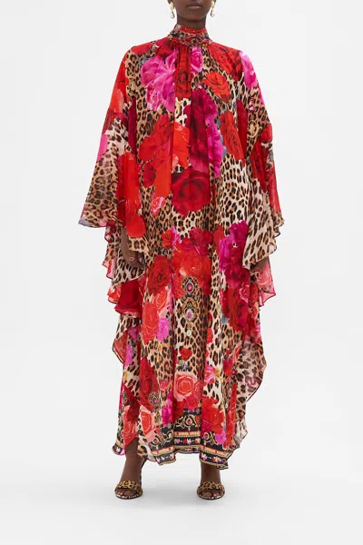 HIGH NECK RUFFLE KAFTAN VIVIDLY VENICE