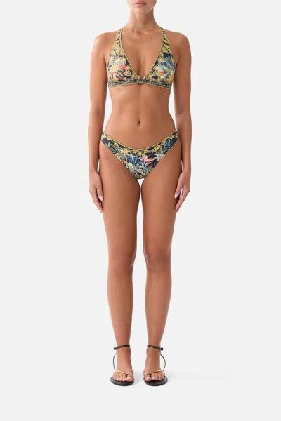 Camilla High Tri Bikini Top W Front Trim Palace Zoology In Black