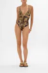 Camilla High Tri One Piece With Front Trim Era Of Empires In Brown