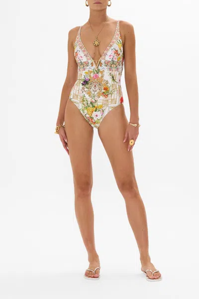 Camilla High Tri One Piece With Front Trim Egyptian Rose