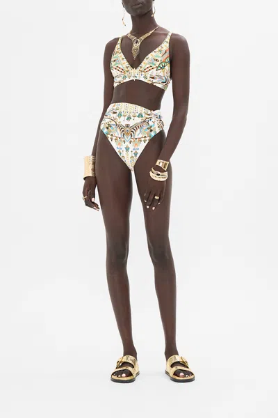 Camilla High Waist Pant With Front Band Valley Of The Queens In Neutral
