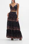 Camilla High Waisted Embroidered Tiered Skirt Loom To Tomb