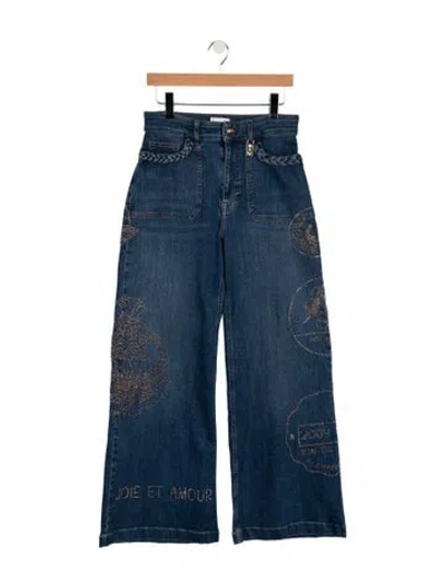 Pre-owned Camilla High-rise Wide Leg Jeans In Blue