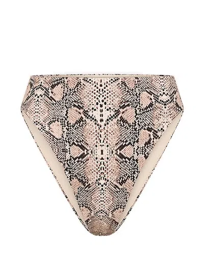 Camilla High-waist Printed Bikini Bottoms In Neutral