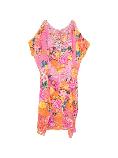 Camilla Illustration Nation Maxi Dress In Pink