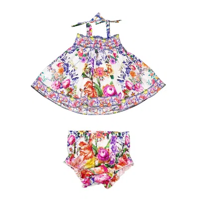 Camilla Infant Floral Print Cotton Set In Multi