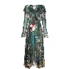 Camilla Verdis World Silk Wrap Dress In Multi