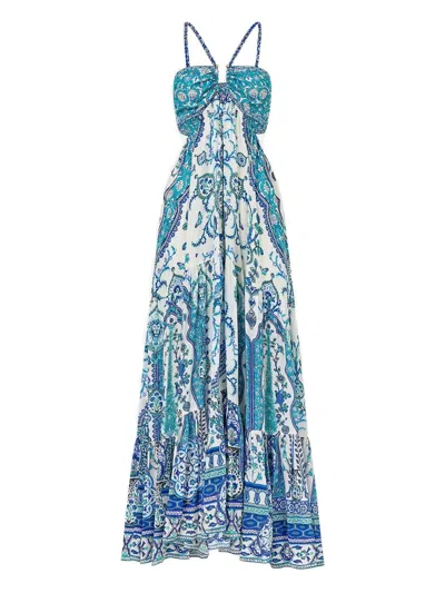 Camilla Isnik Lullaby Maxi Dress In Blue