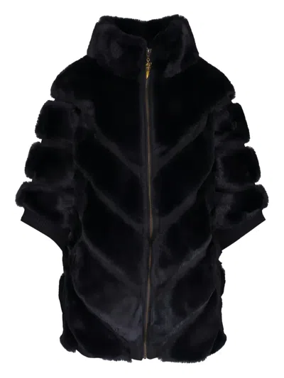 Camilla Istanbul Animalia Faux-fur Coat In Black