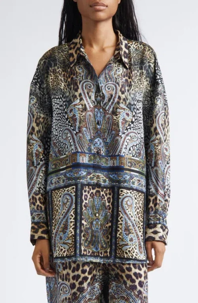 Camilla Istanbul Animalia Oversize Shirt In Multi