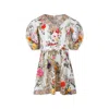 Camilla Egyptian Rose Mini Dress In Ivory