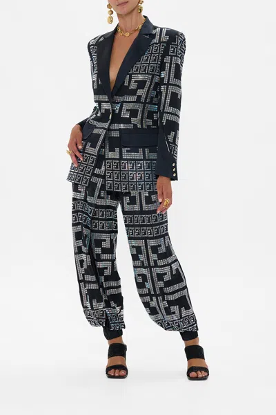 Camilla Jacket With Sleeve Cut Out Detail Read My Glyphs In Multi