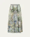 Camilla Linen Jardim Party Maxi Skirt In Jardim Party
