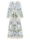 Camilla Jardim Party Button-front Dress With Shaped Waistband