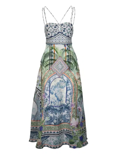 Camilla Jardim Party-print Maxi Dress