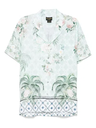 Camilla Hemd Mit Jardim Party-print In Green