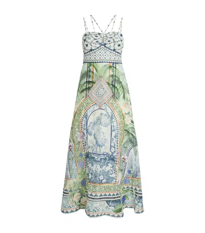 CAMILLA JARDIM PARTY STRAPPY MAXI DRESS