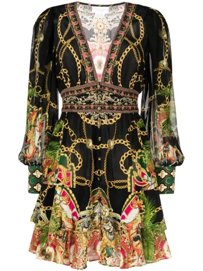 Camilla Jealousy And Jewels Silk Dress In Black