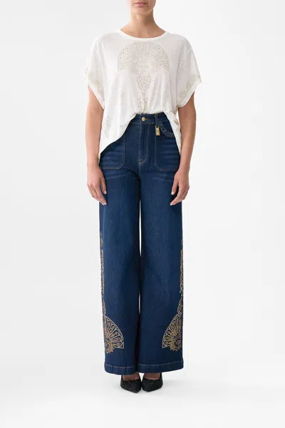 Camilla Jenna Istanbul Alchemy High Waisted Flare Denim In Blue