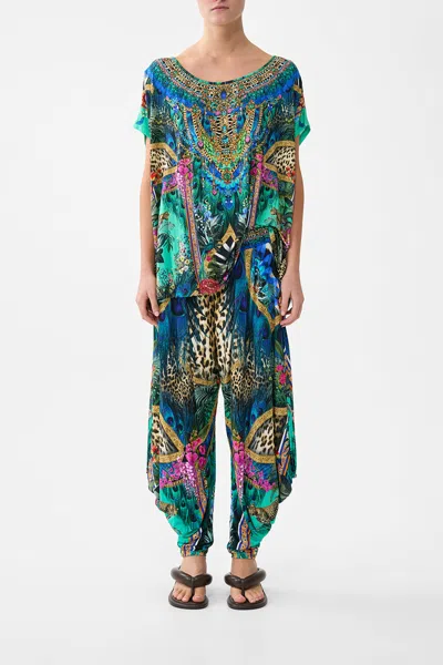 Camilla Jersey Drape Pant With Pocket Animal Alchemy In Multi