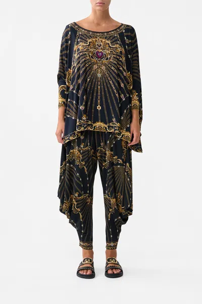 Camilla Jersey Drape Pant With Pocket Baroque Around The Clock In Black