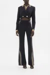 Camilla Jersey Flare Pant - Black/gold They Called Her Nefertari